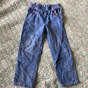 Vintage girls basic editions sz 5 paper bag denim jeans
